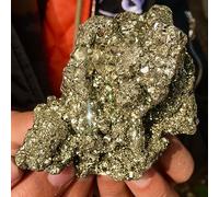 IDUTQUMW Pyrite Crystal Cluster Irregular Stone Rock Sample Home Decoration Raw Crystals (Size : 100-150g)