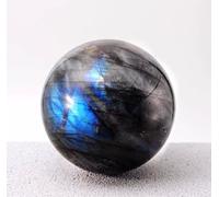 IDUTQUMW Quartz Labradorite Crystal Ball Decorative Spheres Polished Moonstone Stone Crafts for Home Wedding Party Room Office Decoration,100mm