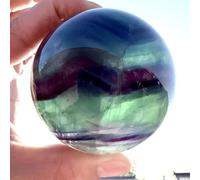 IDUTQUMW Rainbow Fluorite Crystal Ball,Quartz Sphere Ornament for Home Decor, Balls for Witchcraft and Decorative,60~65mm