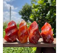 IDUTQUMW Red Carnelian Agate Crystal Flame Point Carved (Size : 150-200g)