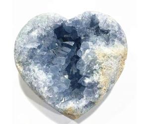 IDUTQUMW Spiritual Crystal Cluster Blue Celestite Heart geode 700g-1000g 1pc