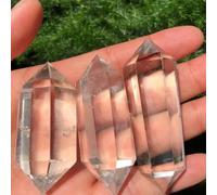 IDUTQUMW Stone White Crystal Double-Sided Tip Column Magic Repair Quartz Stone(1000g)