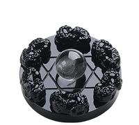 IDUTQUMW Very Beautiful Seven Star Array Colorful Obsidian Quartz Crystal Ball with Plate,White
