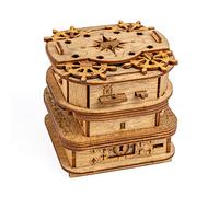 iDventure Cluebox - Davy Jones Locker - Escape Room Puzzle Box - 3D Wooden Puzzle for Adults - Brain Teaser - Birthday Gift for Men - Money Box