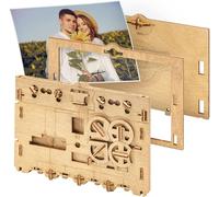 iDventure Clueframe - Secret Picture Frame - 3D Puzzle Box for adults - Personalized anniversary and birthday gift packaging - Escape Room game brain teaser - gadget for men and woman - treasure box