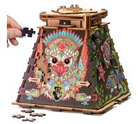 iDventure Cluepuzzle Pyramid of the Sun | Escape Room Game with Jigsaw Puzzle | Sequential Puzzles Puzzle Box Adults and 10+ | Gift Box | Treasure box | 3D Wooden Puzzle | Money Gift box