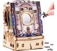 iDventure Cluepuzzle Wonderbox of Alice, Escape Room Game & Jigsaw Puzzle | Inspired by Alice in Wonderland, Escape Room Game with Jigsaw Puzzles, 4 Puzzle Motifs, Secret Compartment, Puzzle for Adults