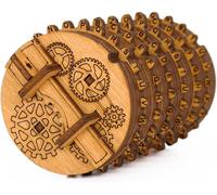 iDventure Kryptos - 3D wooden kit Puzzle box with a secret code box - cryptex -
