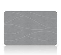 IDYFODOL Diatomite Stone Bath Mat Super Absorbent Quick Dry Easy to Clean Non Slip Versatile Mat for Bathroom, Kitchen, and More - 40x60 cm (Diatomite, Grey)