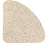 Idyfodol Loofah Shower Mat Non Slip Anti Mould 53x53 cm With Shower Puff PVC Machine Washable Bath Mats for Inside Outside cured (Beige)