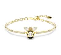 Idyllia bangle, Mixed cuts, Bee, Multicoloured, Gold-tone plated