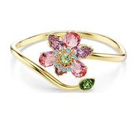 Swarovski Idyllia bangle, Mixed cuts, Flower, Multicolored, Gold-tone plated, M