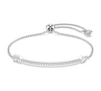 Idyllia bracelet, Mixed cuts, Arrow, White, Rhodium plated