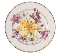 Idyllia bread plate, Porcelain, Crystal print motif, bouquet, Multicoloured