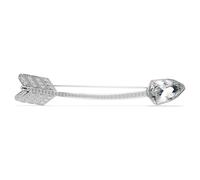 Idyllia brooch, Mixed cuts, Arrow, White, Rhodium plated