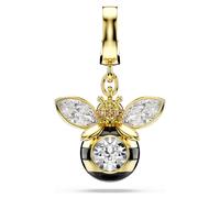 Idyllia charm, Mixed cuts, Bee, Multicoloured, 18K gold finish