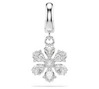 Idyllia charm, Mixed cuts, Snowflake, White, Rhodium plated