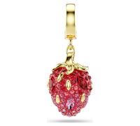 Swarovski Jewellery Swarovski Idyllia Mixed Cuts Red Strawberry Gold Tone Charm 2.6 x 1.1cm