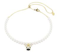 Swarovski Idyllia Choker, Crystal Pearl, Mixed Cuts, Bee, White, Gold-Tone Plated