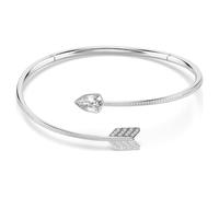Idyllia choker, Mixed cuts, Arrow, White, Rhodium plated