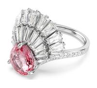 Idyllia cocktail ring, Mixed cuts, Shell, Pink, Rhodium plated
