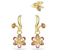 Swarovski Idyllia Pierced Earrings, White, Gold plated