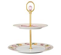 Idyllia étagère, Porcelain, Crystal print motif, lily citron, Small, Multicoloured