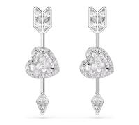 Idyllia Heart With Arrow Earrings - female - Swarovski - Earrings - Gray - ONE SIZE - Accessories ONE SIZE