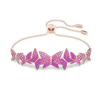 Idyllia Lilia bracelet, Butterfly, Pink, 18K rose gold finish
