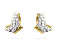 Idyllia Lilia Yellow Gold Coloured Crystal Butterfly Stud Earrings