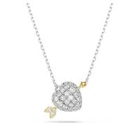 Swarovski Idyllia Collection, Mixed Cuts, Heart With Arrow, White, Mixed Metal Finish