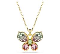 Swarovski Idyllia pendant, Mixed cuts, Pavé, Butterfly, Multicolored, Mixed metal finish