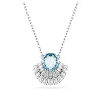Swarovski Idyllia pendant, Shell, Blue, Rhodium plated