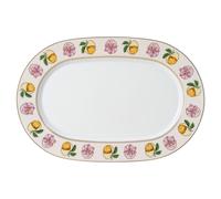 Idyllia platter, Porcelain, Crystal print motif, lily citron, Small, Multicoloured