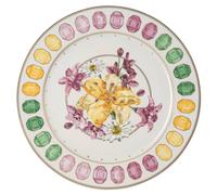 Idyllia service plate, Porcelain, Crystal print motif, bouquet, Multicoloured