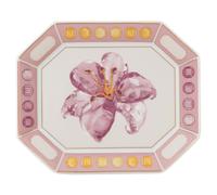 Idyllia tray, Porcelain, Crystal print motif, flower, Small, Pink
