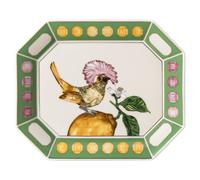 Idyllia tray, Porcelain, Crystal print motif, flycatcher, Large, Multicoloured