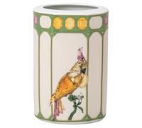 Idyllia vase, Porcelain, Crystal print motif, cockatoo, Small, Multicoloured