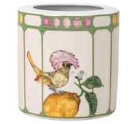 Idyllia vase, Porcelain, Crystal print motif, flycatcher, Medium, Multicoloured