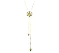 Swarovski Idyllia Pendant Y-Shaped Mixed Sizes Flower Multicolor Bathroom Gold Tone One Size Crystal One Size Crystal One Size Crystal Crystal