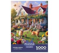 Idyllic Countryside Jigsaw Puzzles Puzzle for Adults Kids. 1000 Piece Interesting Whimsical Challenge Toy Educational Games Home Decoration for Educational Games Gifts 52x38cm/1000pcs