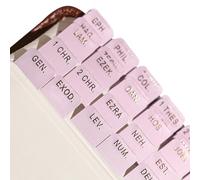 Idyllic Grace - Mini Bible Tabs, Embossed Gold Foil, Journaling, Small Bibles, Study Tool, 90 Tabs, Old and New Testament, Christian, Catholic, Apocrypha, Index Tabs, Matte Laminated - Harmony