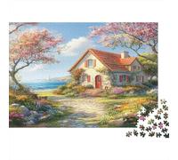 Idyllic House Rätsel Für Erwachsene |Flowers Trees And Vegetable Garden| Familienspaß-Puzzles 1000pcs (75x50cm) Erwachsene