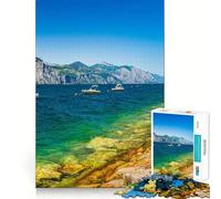 Idyllic Lake Garda View for Adults 1000 Piece Jigsaw Puzzle Brain Exercise Tension Relief Real Challenge Classic Xmas Gift (38x26cm)