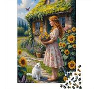 Idyllic Life Jigsaw Puzzles 1000 Pieces Recycled Paper Healing AestheticsPuzzle for Adults Jigsaw Puzzle Educational Game Decompression Family Game Fun Present for Home 70x50cm/1000pcs