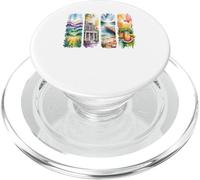 Idyllic Watercolor Summer Landscape Scenes PopSockets PopGrip for MagSafe