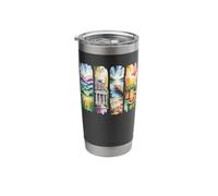 Idyllic Watercolor Summer Landscape Scenes Stainless Steel Insulated Tumbler