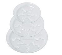 Idyllize 15 Pack Assorted Sizes 6 8 10 Inch Clear Thick Plastic Heavy Duty Sturdy Plant Saucer Drip Trays for pots, 5 Pieces of Each Size (Assorted Sizes 6'', 8'', 10'')