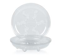 Idyllize 5 Pieces of 12 inch, Clear Thick Plastic Heavy Duty Sturdy Plant Saucer Drip Trays for pots