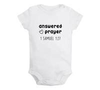 iDzn Answered Prayer Funny Rompers, Newborn Baby Bodysuits, Infant Cute Jumpsuits, 0-24 Months Babies One-Piece Outfits